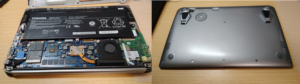 SSD換装後にカバーを取り付けた状態